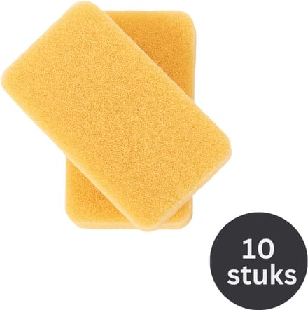 Tiseco - Herbruikbare spons SILO - SET/10 - Antibacterieel, geel