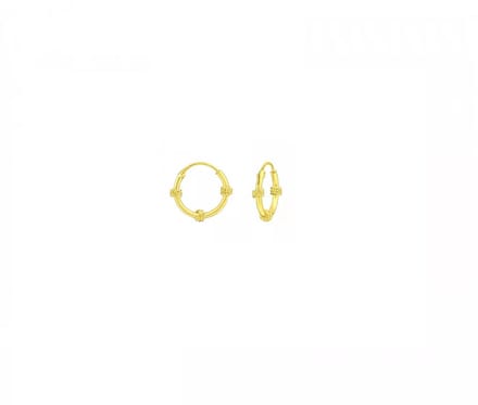 Bijoutheek Bali hoop Oorringen 12GD-7 Gold
