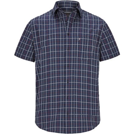 Jan Vanderstorm herren Overhemd Met Korte Mouwen - 47/48 - donkerblauw - Plus Size