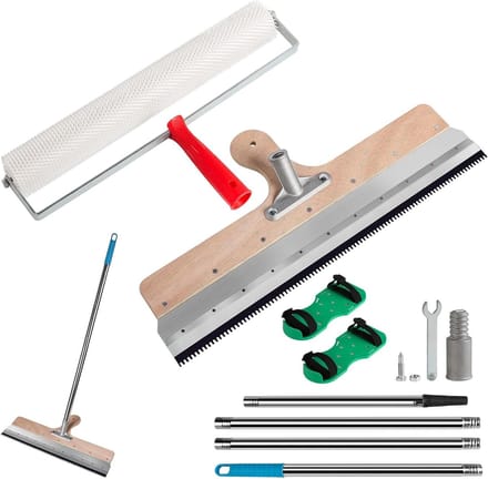 Complete Set voor Vloercoating met Niveau Agent, Spijkerschoenen, Telescopische Handgreep en Spine Roller