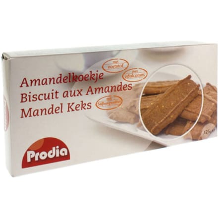 Prodia Amandelkoekje+zoetst.malt.125g 6008 Revogan