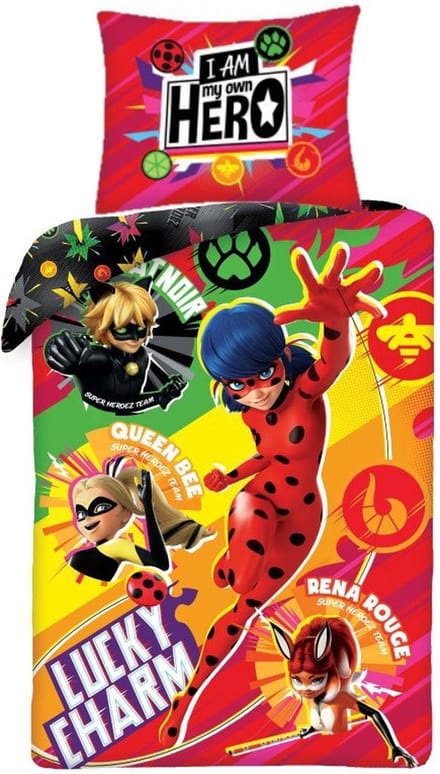 Miraculous Dekbedovertrek Lucky Charm Ladybug 140 x 200 cm