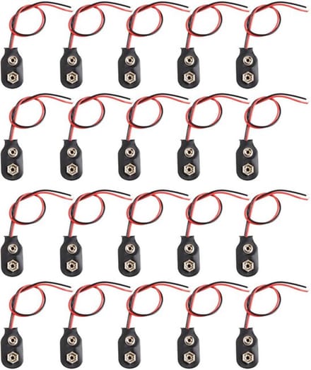 Dailygoody - 20Pcs Faux Lederen Batterij Houder - 9V I-Type