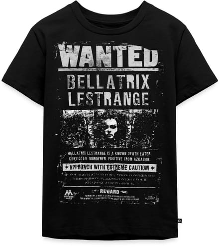 Harry Potter Bellatrix Lestrange Wanted Poster Premium T Shirt Kinderen