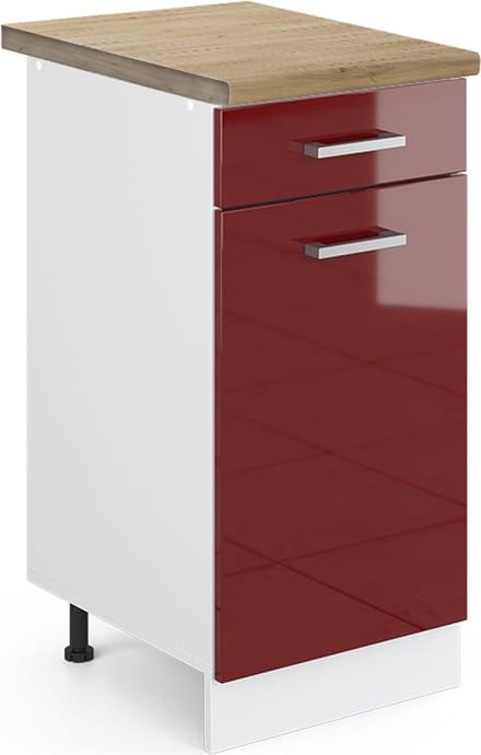 Vicco R-Line Keukenonderkast – 40 cm, WB Eik Rode hoogglans