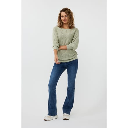 EsQualo Sweater Batwing Lurex Jade Größe: S | Pullover Outlet | Damen