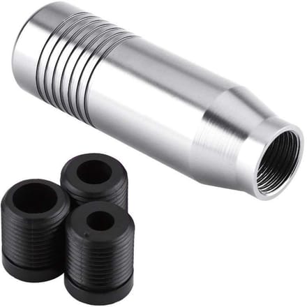 Allecto - Universele Manuele Versnellingspook - Aluminium Shift Knob met 3 Adapters (Zilver)