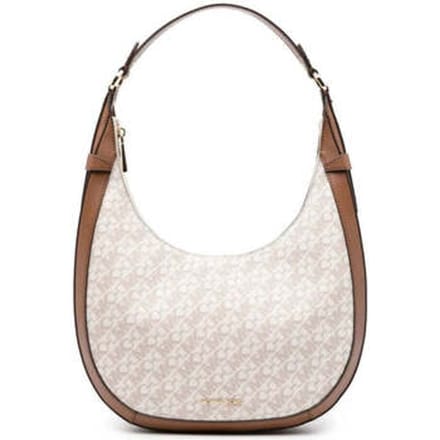 Michael Kors Crescent Top Zip Hobo Shoulder Vanilla/lugg Maat: OS | Handtassen Outlet | Dames | Beige