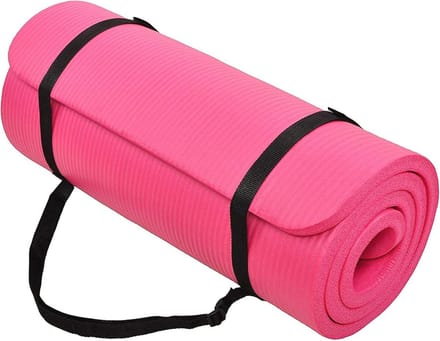 Fitnessmat - Yogamat Oefenmat - Thuis Sporten - Extra Dikke Demping - 180x61cm - Roze