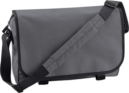 Bagbase Schoudertas - grijs - 41x31x12 cm - 15L - aktetas - volwassenen - polyester - schooltas