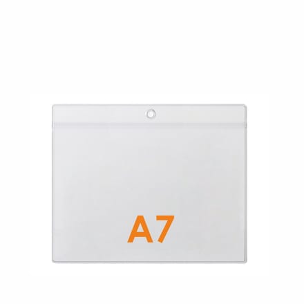 10 stuks - A7 Prijskaarthoesje / Meubelkaarthoes / Kaarthouder / Badgehouder - Type PHS-A7-Liggend