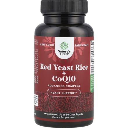 Nature'S Craft, Rode Gist + CoQ10, 60 Capsules