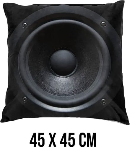 Allernieuwste.nl® Kussenhoes Speaker Zwart Kussen Polyester - Kussenovertrek - Kleur 45 x 45 cm %%