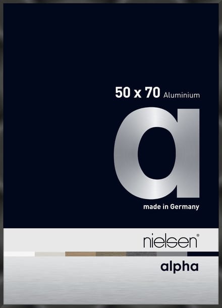 Nielsen Alpha Aluminium Wissellijst Polished Black 50x70cm