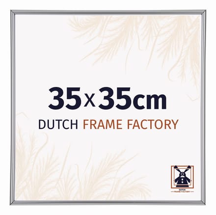 Fotolijst 35x35 cm - Kunststof - Zilver Hoogglans - Angers
