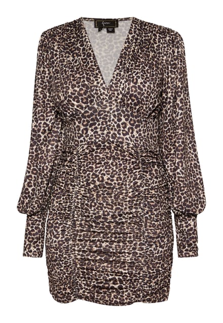 Faina jurk met lange mouwen Dames beige