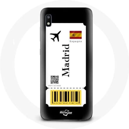Coque pour Samsung Galaxy A10 Billet d'avion Madrid Espagne