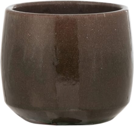 J-Line bloempot Boord - keramiek - groen - small - 2 stuks - Ø 14.5 cm