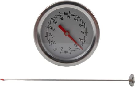 Compostthermometer - Bodemtemperatuurmeter - Composteren Optimaliseren - Lange Roestvrijstalen Sonde - 497 cm - Metaal