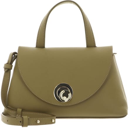 COCCINELLE Leren schoudertas Nikla Handbag Double Grainy Leather Seagrass / Sandshell kaki