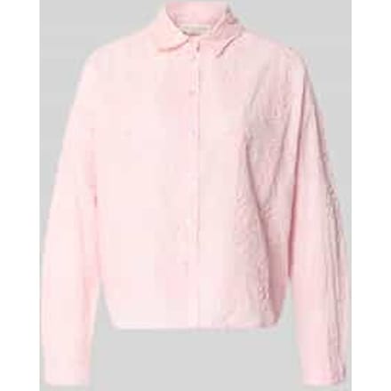 Katoenen blouse met Bloemen 3D-applicatie