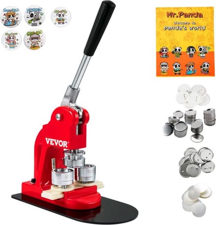 Professionele Button Maker – Button Machine – Badge Maker – Buttons Zelf Maken – Pin Maker – RVS – Rood