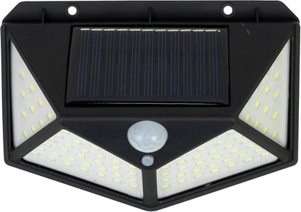 Krachtige LED Buitenlamp op Zonne-energie met Bewegingssensor - 100 LEDs, 600 Lumen