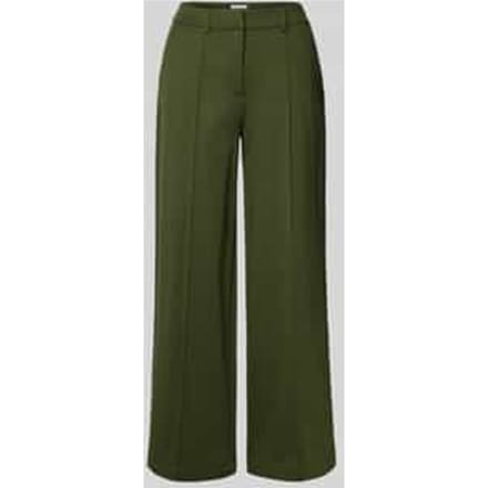 Wide leg stoffen broek met vaste persplooien, model 'KATE'