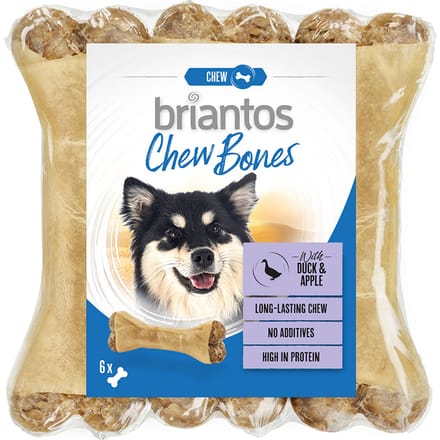 Briantos Chew Bones Eend & Appel - 6 x 12 cm (330g)