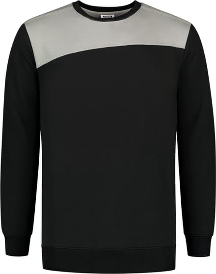Tricorp 302013 Sweater Bicolor Naden - Zwart/Grijs - XL