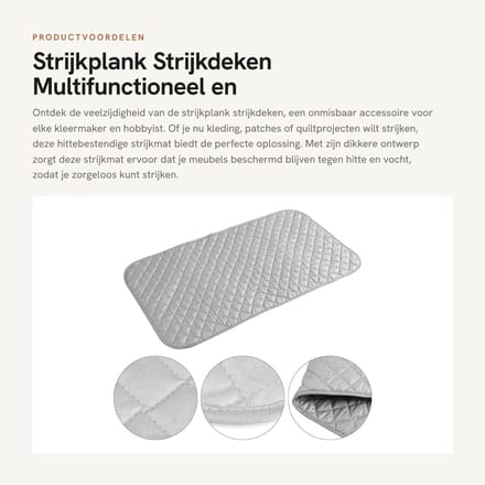 Dailygoods- Strijkmat Verdikte Hittebestendig - Opvouwbaar - Multifunctioneel - Draagbaar - Isolatie - Bescherming Meubels - Strijkkussen
