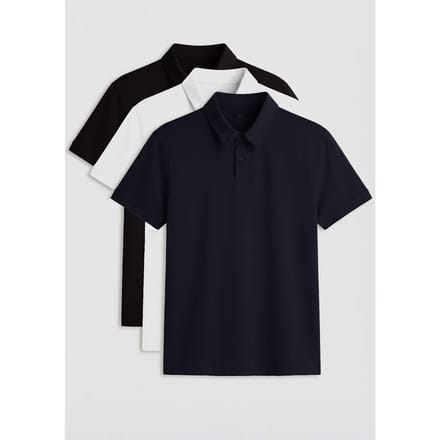 Heren Katoen-Elastaan Polo T-shirt