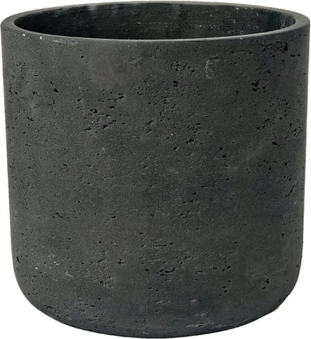 Pottery Pots Bloempot Charlie Black washed-Grijs-Zwart D 25 cm H 24 cm