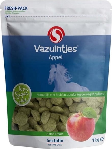 Vazuintjes Paardensnoepjes - 1kg - Appel smaak