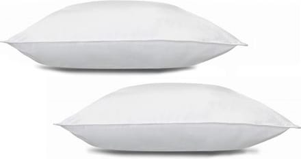 Belgisch Hoofdkussen Set (2 Stuks) - Puntkussen - Dreampearls - 60x60 cm - Wit