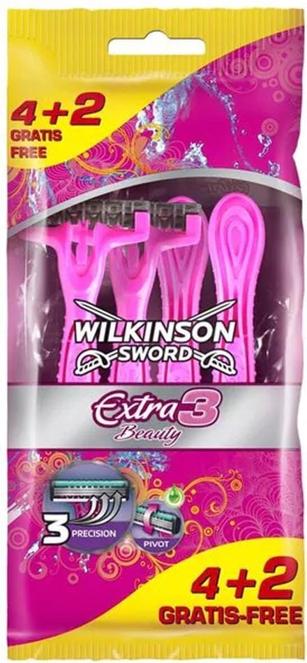 Wilkinson Sword Extra3 Beauty Wegwerp Scheermesjes - 4+2