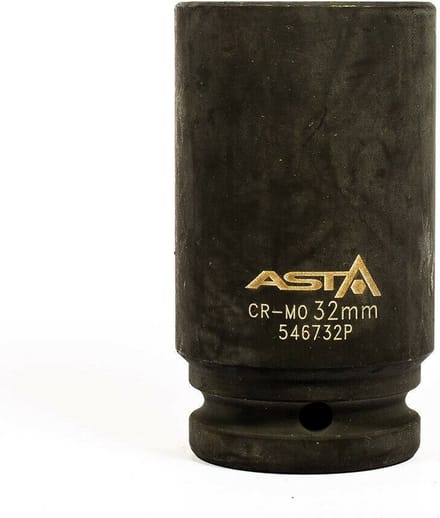 twaalfkant verlengde krachtdop - 32 mm - 3/4 duims aansluiting - slagdop - impact dop - rateldop - asta