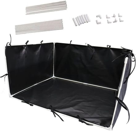 Hondenplasbak - Training Tray - Zindelijkheidstraining Hond - Hoge Beschermrand - 89x73x44cm - Zwart