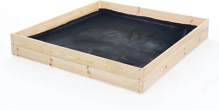 Moestuinbak - 80x80x20 cm - hout - met gronddoek