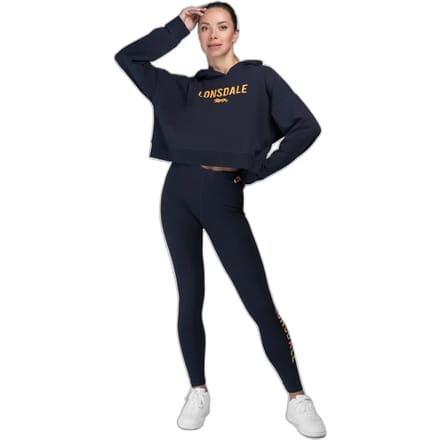 Lonsdale dameshoodie Queenscliff, cropped oversized sweatshirt met capuchon