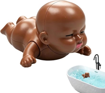 Waterspeelgoed Kinderen - Badspeeltjes Grappig - Interactief Spelen - Draaiend Ontwerp - 11x7 cm - Zwart