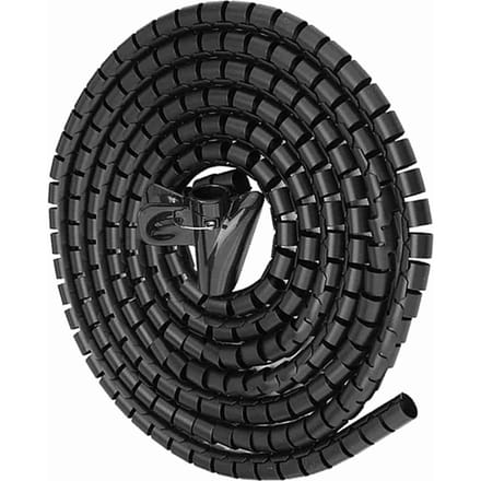 Flexibele Spiraalbuis Kabel Organizer Draadwikkel Koordbeschermer Draadopslag Wit 3.0m * 16mm zwart