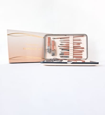 DreamGlow Luxe Manicureset – 18-delig – Professionele Nagelverzorging