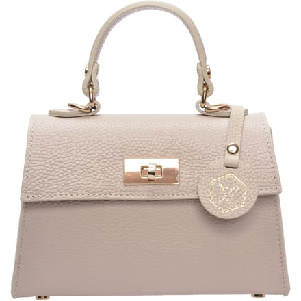 Luisa Vannini Beige Rundleer Tas