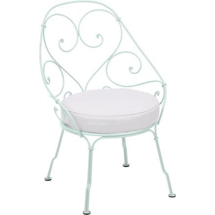 Fermob 1900 Fauteuil Cabriolet - A7 gletsjermunt - flanelgrijs