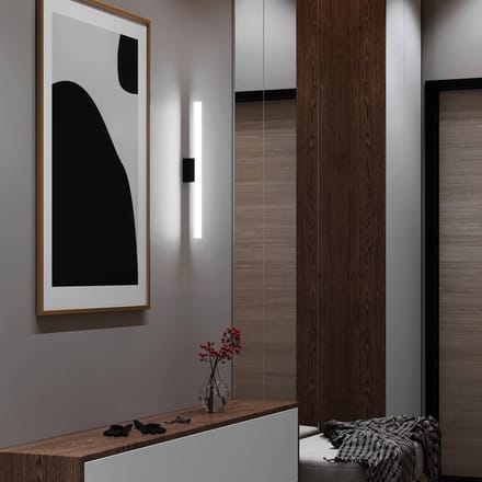 Top Light LED spiegellamp Lichtbalk, zwart mat