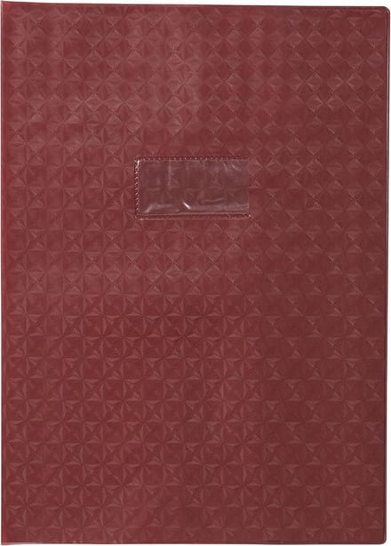 Oefenboek beschermer cover A4 - diamanteffect en labelhouder - bruine kleur