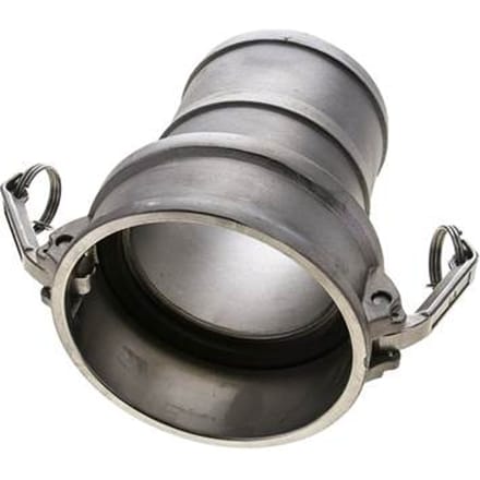 Camlock DN 90 (4'') Koppeling RVS met slangpilaar (100 mm) Type C MIL-C-27487