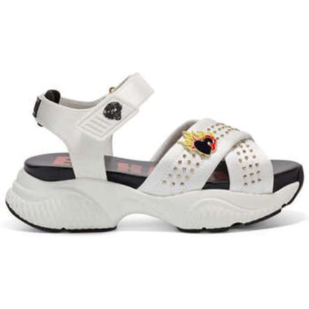 Sandalen met sleehak Ed Hardy Flaming Sandal White