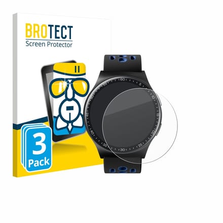 Screenprotector 3 Stuks voor Reebok Pulse Smartwatch Beschermglas transparant